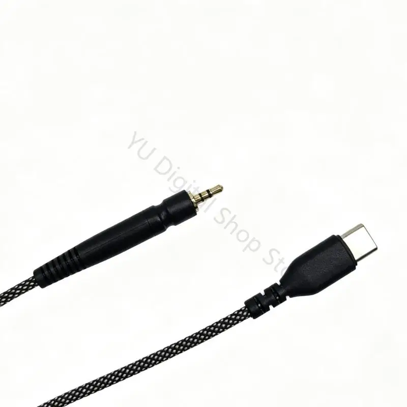 96BA geflochtenes Headset-Kabel, USB C auf 2,5 mm Kabel für GSP350 GSP500/600/670 Kopfhörer für Gaming-Voice-Chat, Heimarbeit – Detail 5