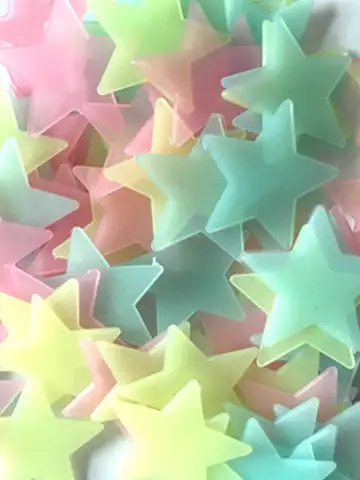 100pcs Fluorescent Glow in the Dark Stars Wall Stickers for Kids Rooms Decoration Livingroom Baby Bedroom Ceiling Home Decor