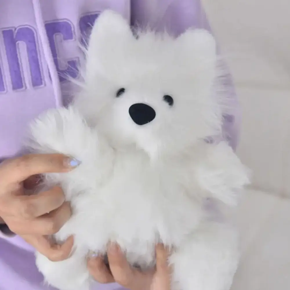 Samoyed Puppy DIY Corgi ตุ๊กตาวัสดุกระเป๋าตุ๊กตาวัสดุการบันทึกตุ๊กตาสัตว์ชุดวัสดุสามารถย้ายหู DIY