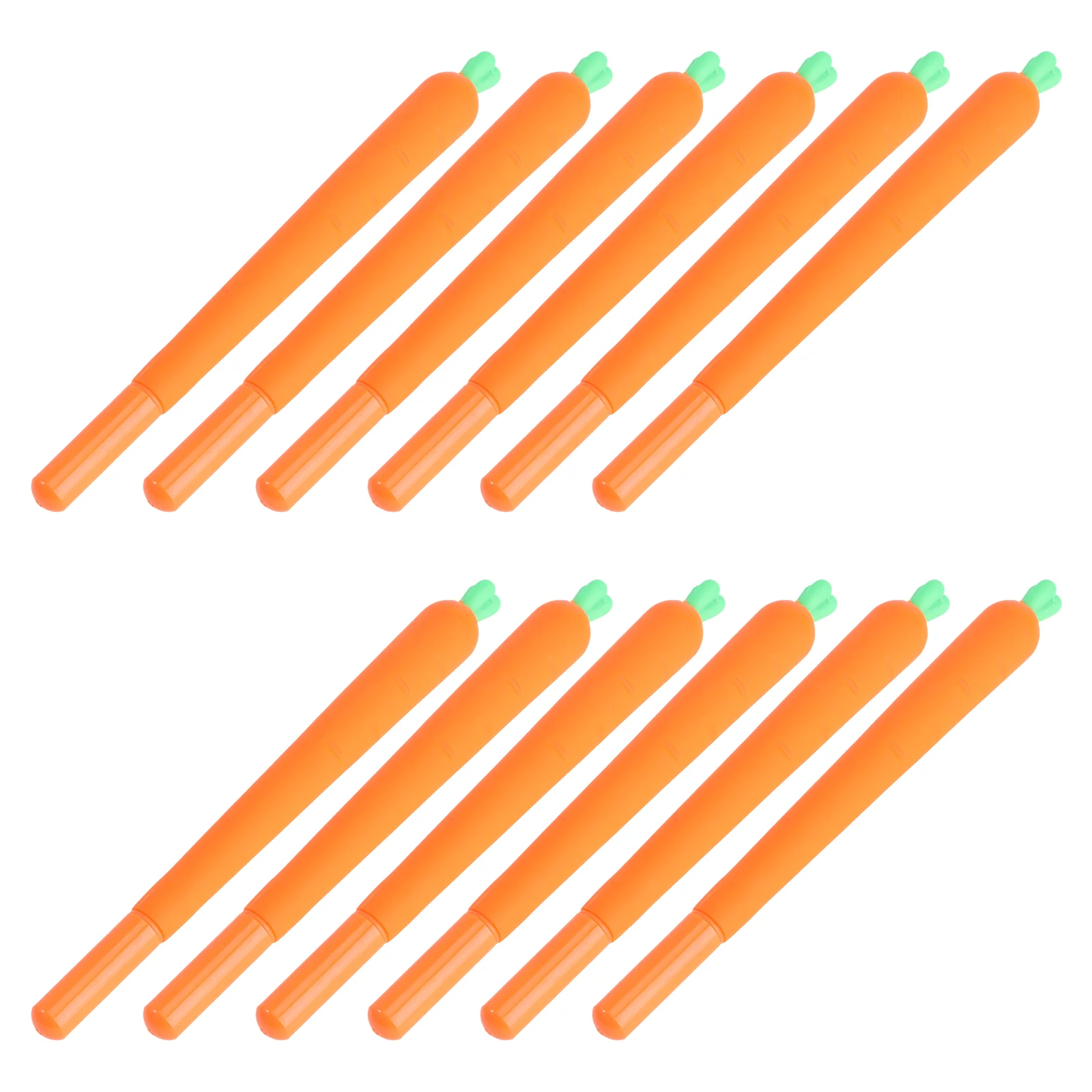 

12 Pack Carrot Gel Ink Pen Silicone Pen Novelty for Office and School Supplies Gift for Kids