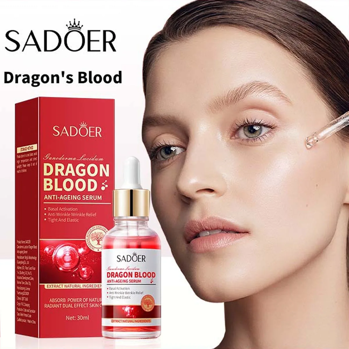 Ganoderma Lucidum Dragon Blood Facial Serum Face Lotion Moisturizing Face Emulsion Oil Refreshing Control Facial Essences