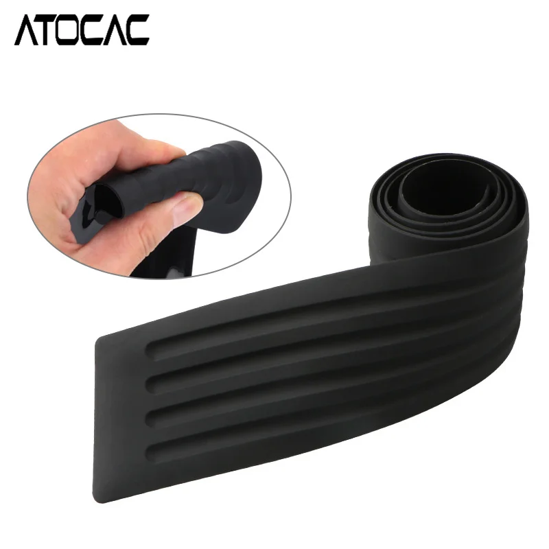 Car Trunk Protector Rubber Sticker Frosted Scuff Film Rear Bumper Plate Guard Door Sill Protective Wrap Anti Scratch Cover Parts