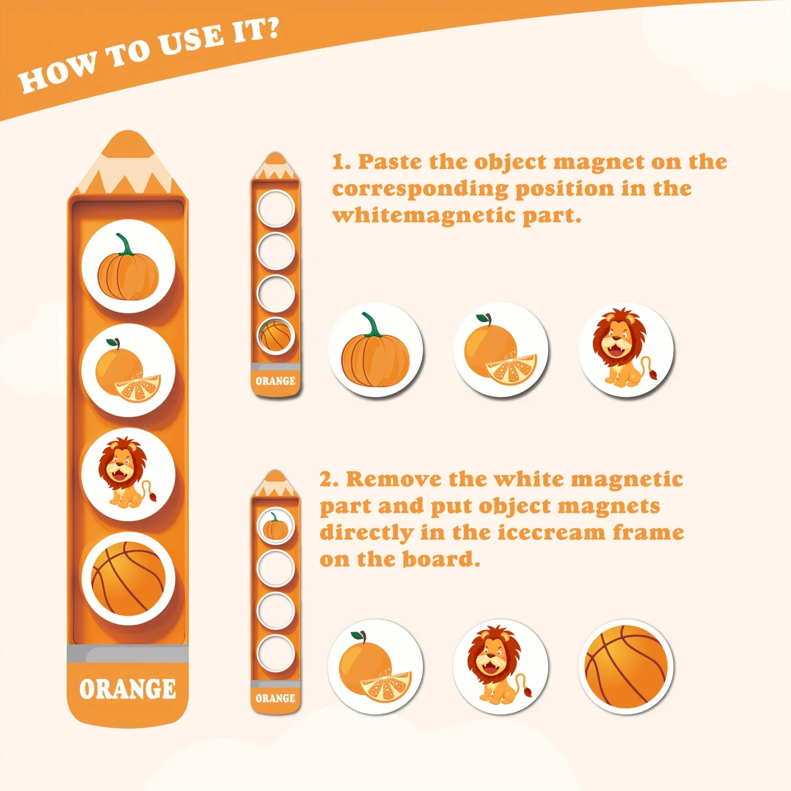 حزم هدايا للحفلات متعددة البنافذ/10 ألوان مجموعة بطاقات كلمات جديدة على شكل قلم مغناطيسي - أداة تعلم الفرز والعد #5