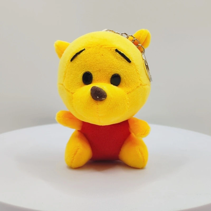 10cm winnie the pooh brinquedo de pelúcia disney dos desenhos animados ponto eeyore leitão tigger chaveiros brinquedo de pelúcia macio boneca animal presente das crianças
