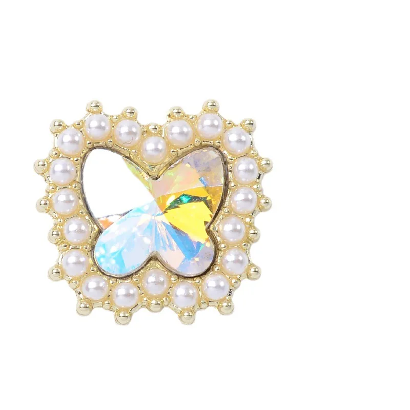 100Pcs sets DIY children's exquisite hair accessories hairpin flower plate crystal buckle micro-set pearl butterfly directly