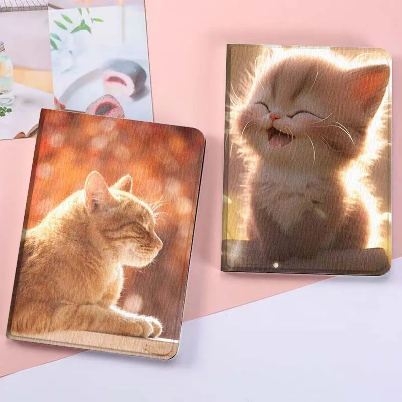

Cute Smiling Kitten Glow Gift For Xiaoxin Lenovo Tab Pad K11 K10 M10 P11 3rd Plus Pro Legion Y700 Y900 Gen4 2 Tablet Case