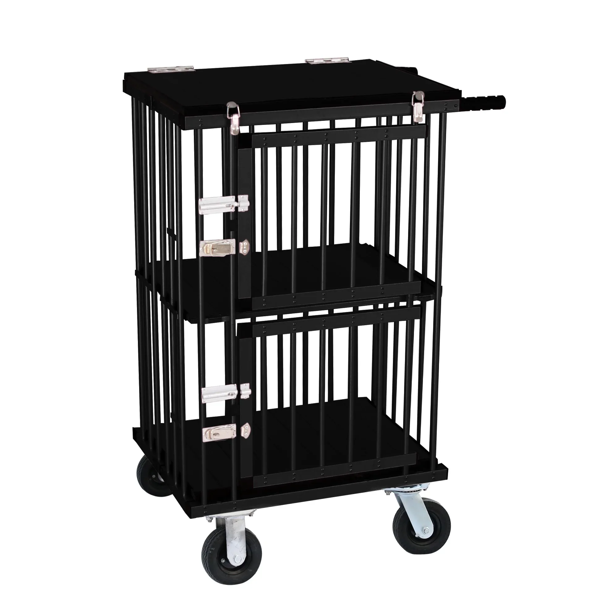 KB-514 Pet Folding Cage Aluminum Dog Show Trolley Cage Carrier Small Size Dog-Show-Trolley