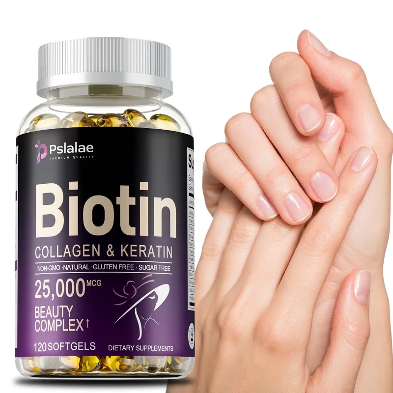 

Biotin + Collagen + Keratin Supplement - Anti-Aging, Increase Skin Elasticity, Supports Hair, Skin and Nail Health, Non-GMO
