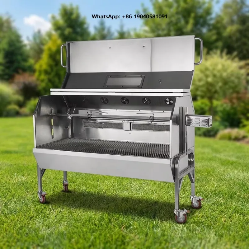 Outdoor Bbq Gas Pig Rotisserie Grill Spit Rotisserie Smoker for Whole Pig Lamb