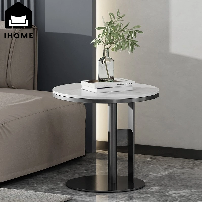 Italian Style Luxury Sofa Side Table Living Room Nordic Minimalist Circular Small Side Table Bedside Cabinet Small Coffee Table