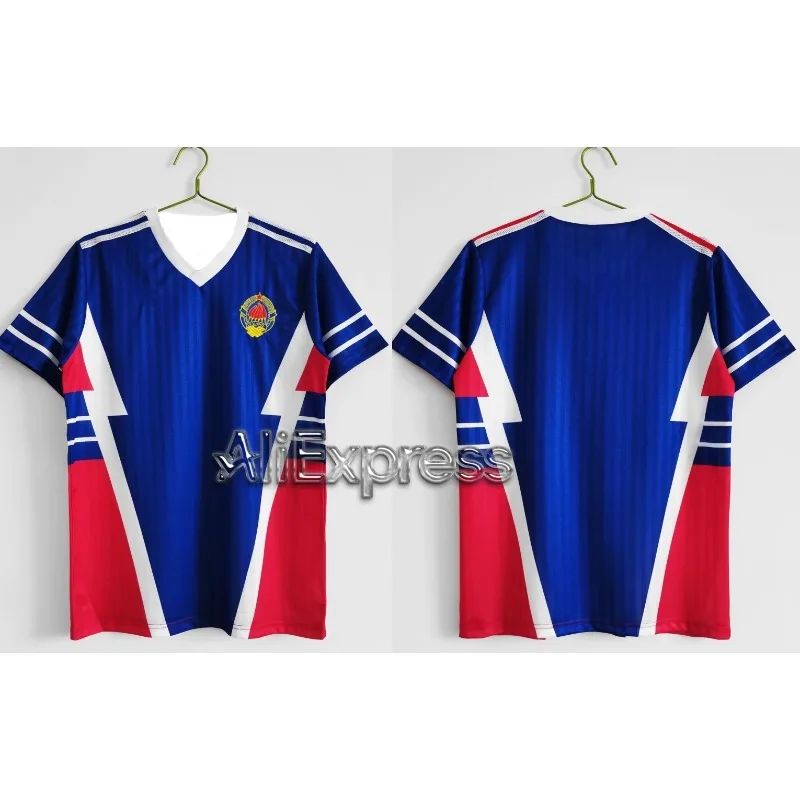 

1990 Jugoslavia Home Court T-shirt Retro Football T-shirt 3D Printed Breathable and Comfortable Outdoor Sports Training T-shirt