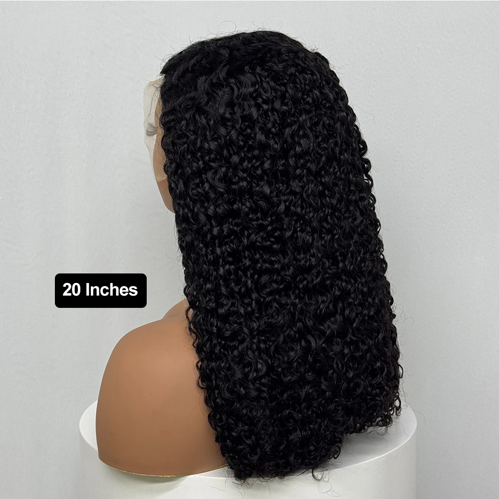 350% Density SDD Double Drawn Pixie Cut Kinky Jerry Curly Wave Human Hair Wigs 13x4 Lace Frontal Human Hair Wig for Black Women