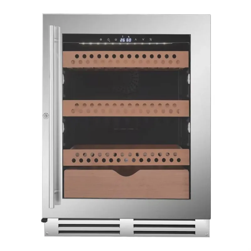 

Fans Cooling System Cigar Cabinet Famous Brand Humidor Box for Cigar Case With Cedar Wood Drawer and Cedar Wood Shelf