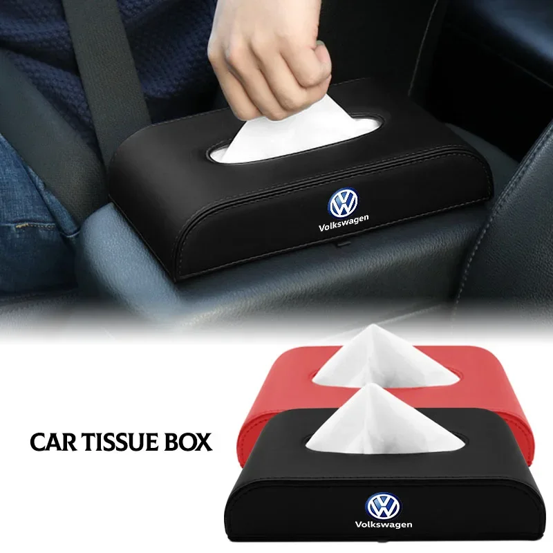 

1pcs Car Tissue Box Holder Armrest Box Storage Case for Volkswagen VW Jetta R Rline MK5 MK7 Tiguan Golf MK4 Passat Touran POLO