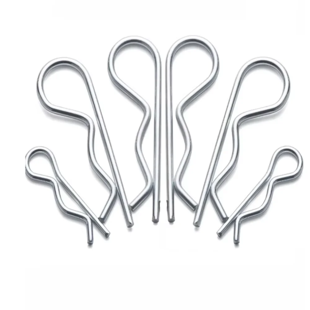 M1.0- M2.5M3M3.5M4M5M6M7 304 A2 Stainless Steel R Type Spring Cotter Pin Wave Shape Split Clip Clamp Hair Pin for Car