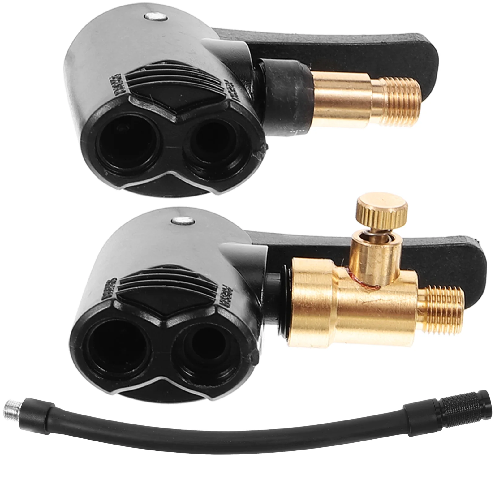 

2pcs Car Valve Adapter Air Pump Thread Nozzle Motorcycle Air Chuck Supply Brass Car Valve Adapter Car Valve Lever Plug