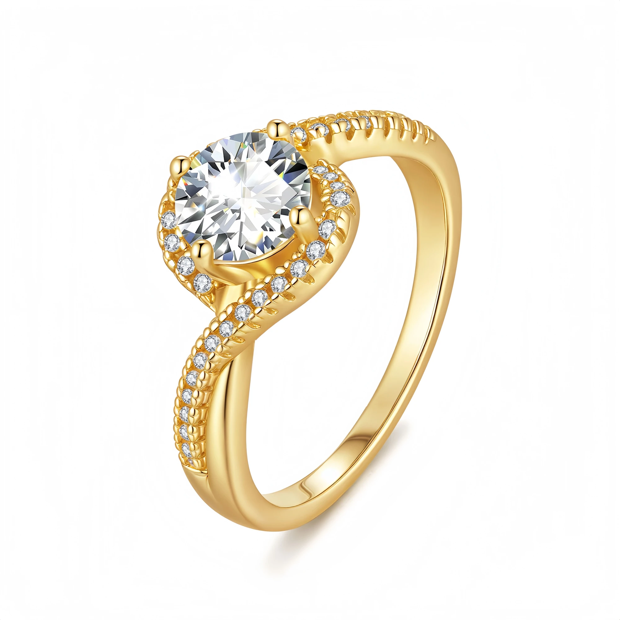 Veeie Veein العلامة التجارية الفاخرة مصمم موضة S925 فضة خاتم مويسانيتي GRA 1-قيراط خاتم الاتجاه خاتم #3