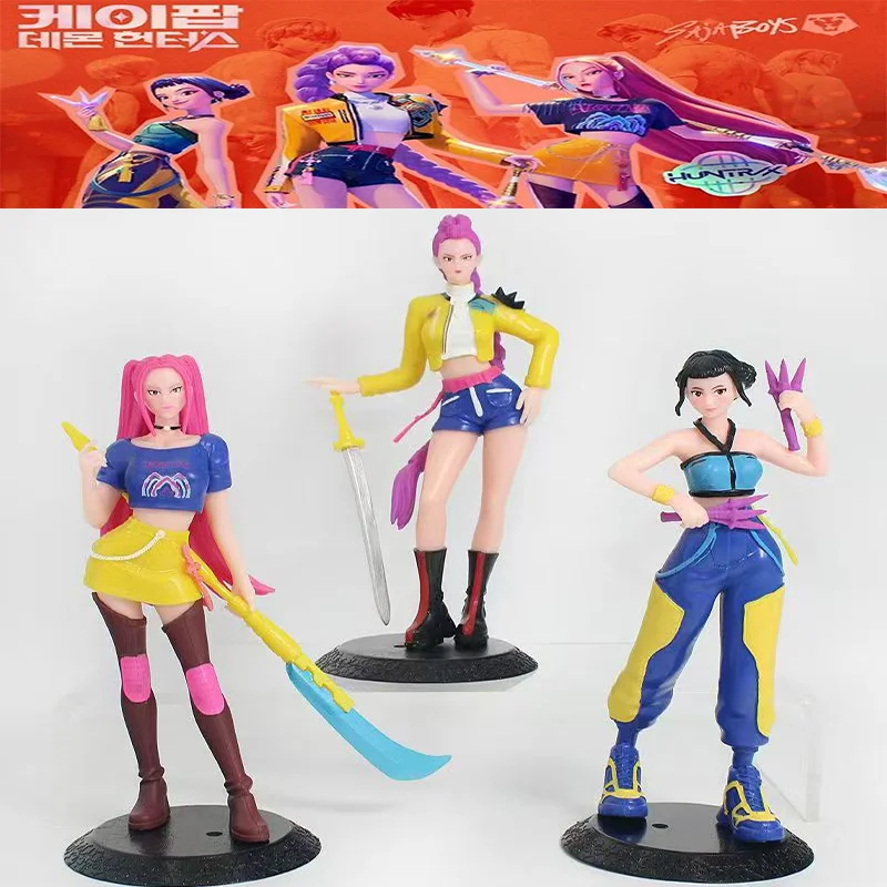 NewFigure с коробкой, 3 шт., модель охотников на демонов, игрушка, мультяшная игровая периферия, украшение для стола, коллекция фигурок, модель игрушки для Ki