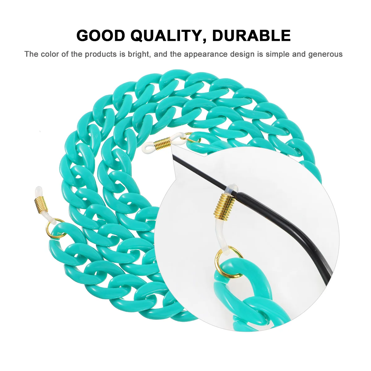 

1pc Acrylic Eyeglasses Chain Non slip Strap Hanging Cord Durable Bright Color Soft Adjustable Anti fall Slide Resistant Glasses