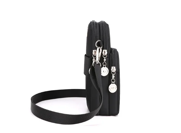 Women's Cross-Body Oxford Fabric Mobile Phone Bag - Vertical Style Mini Money Bag for Compact Devices view 2