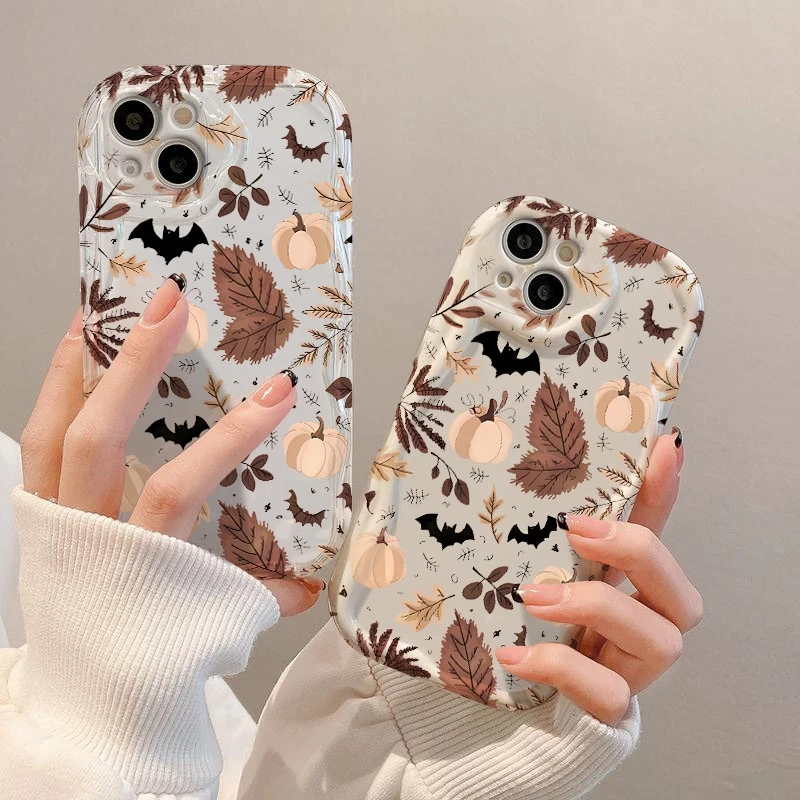 

Bat Pumpkin Halloween Phone Case For Samsung Galaxy S25 S24 S23 Ultra S22 Plus S21 FE A16 A24 A26 A36 A56 A55 A54 A53 A52 Cover