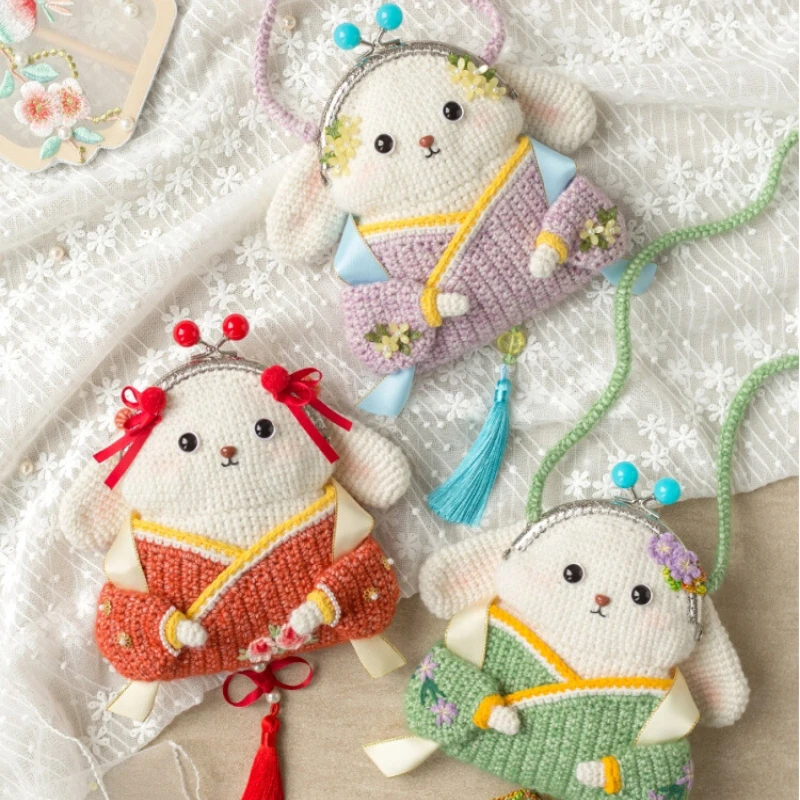 

Susan's Family Adult Crochet Kits Cute Hanfu Bunny Crochet DIY Bag Craft Tools Que Es