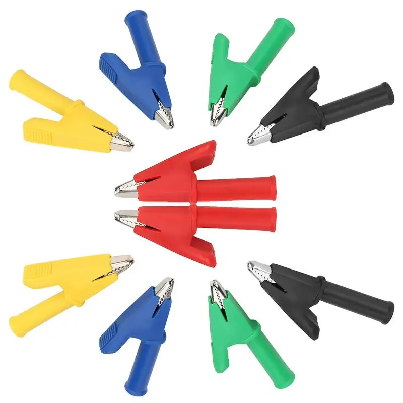 Multicolor Nickel Plated Copper Alligator Clips Insulated Shell Firm Grip For Electrical Testing ProjectsBH-ELEVEN
