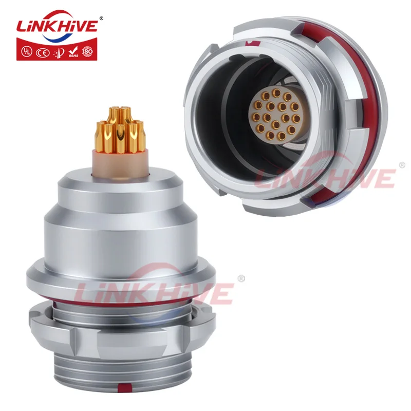 Push Pull Connector Compatible with LEMO EEG Socket/Receptacle 0K 1K 2K 3K 2 3 4 5 6 7 8 9 10 12 14 16 18 20 22 24 26 30 32 Pin