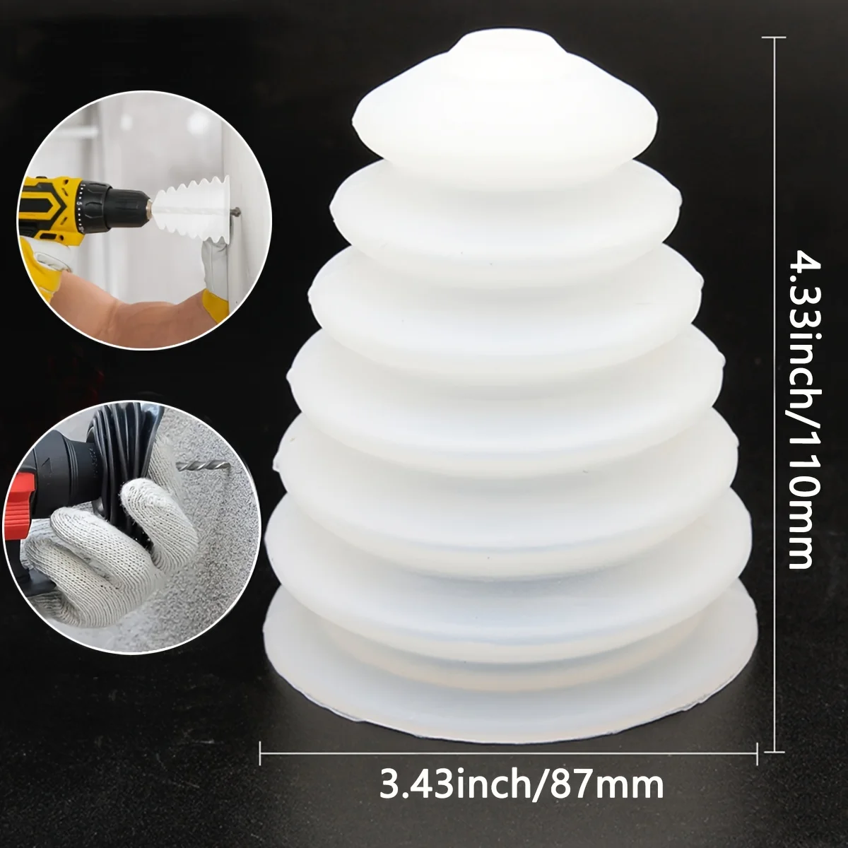 Electric Drill Dust Cover, Electric Hammer Dust Cover, Impact Drill Dustproof Household Electric Drill Dust Catching Bowl