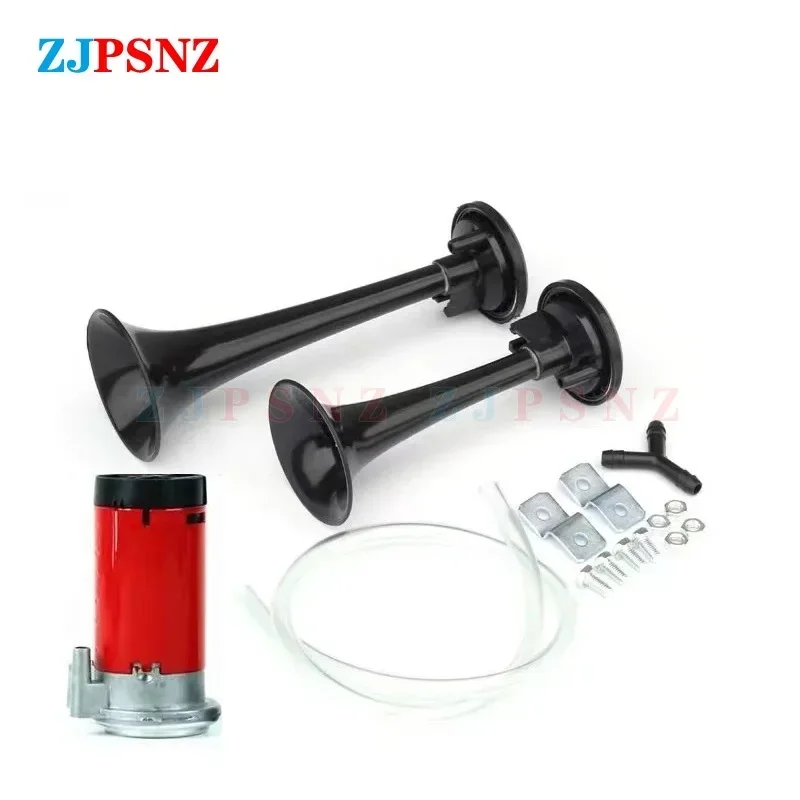 DC12/24V Dual Tone Air Horn Sets Trumpet With Compressor Speaker Powerful Durable 135dB Super Loud For Motorcycle Car Boat Truck