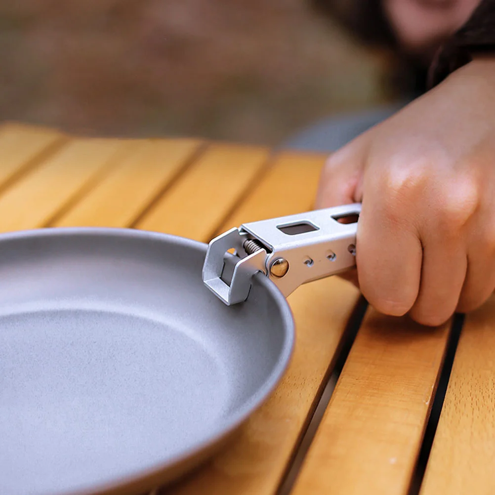 Portable Cooker Anti-scald Pan Clamp Griddle Aluminum Alloy Pot Clip Hot Dish Silver Camping Supply Accessories