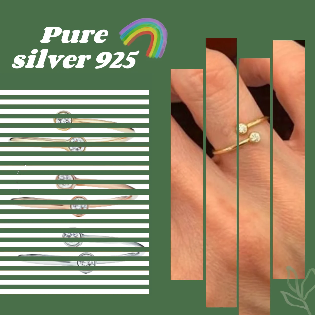 

Versatile, exquisite and elegant zircon sterling silver ring S925 for daily wear, the preferred Valentine's Day gift for women