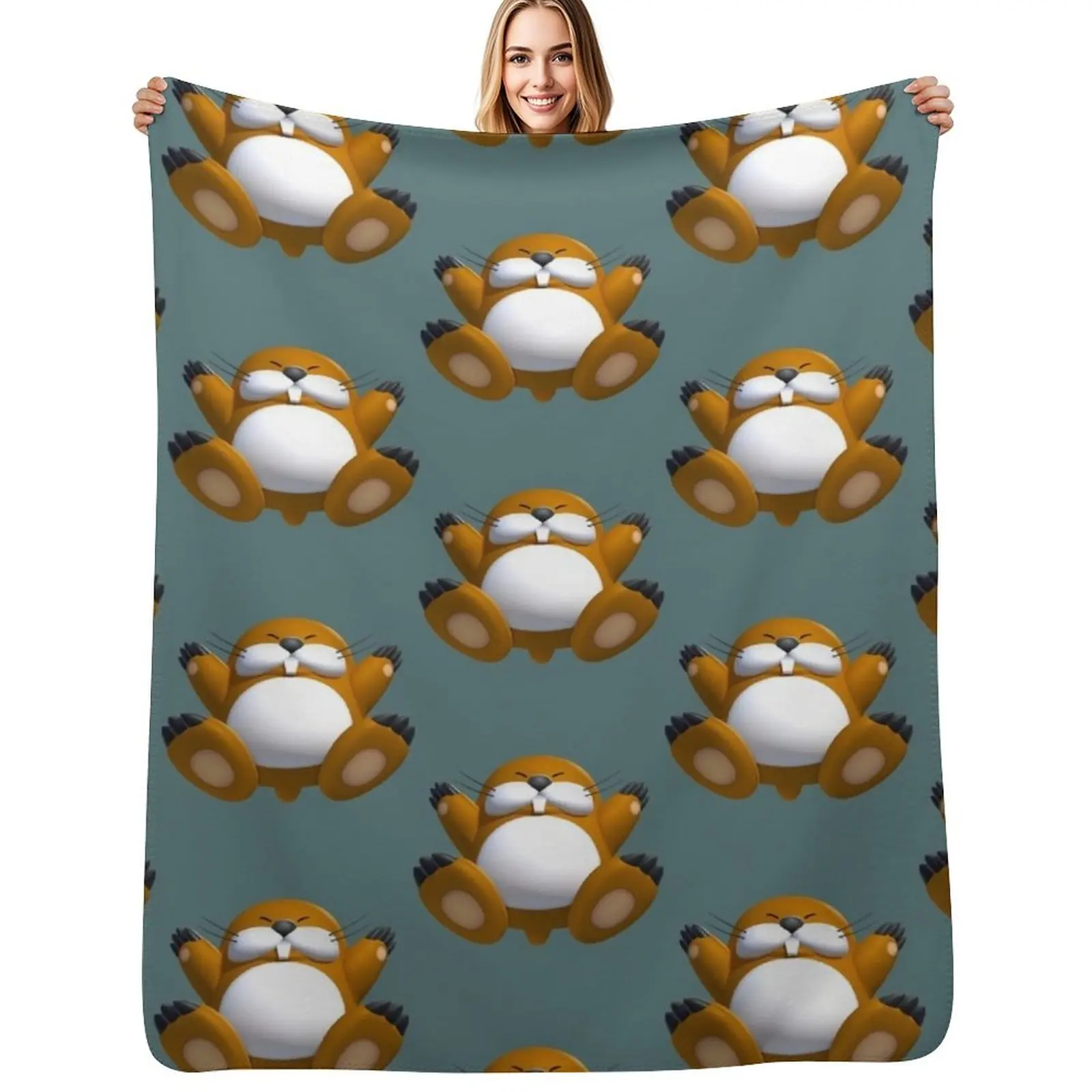 Monty Mole Throw Blanket for sofa Soft Beds christmas decoration Soft Big Designers Decorative Throw Blankets