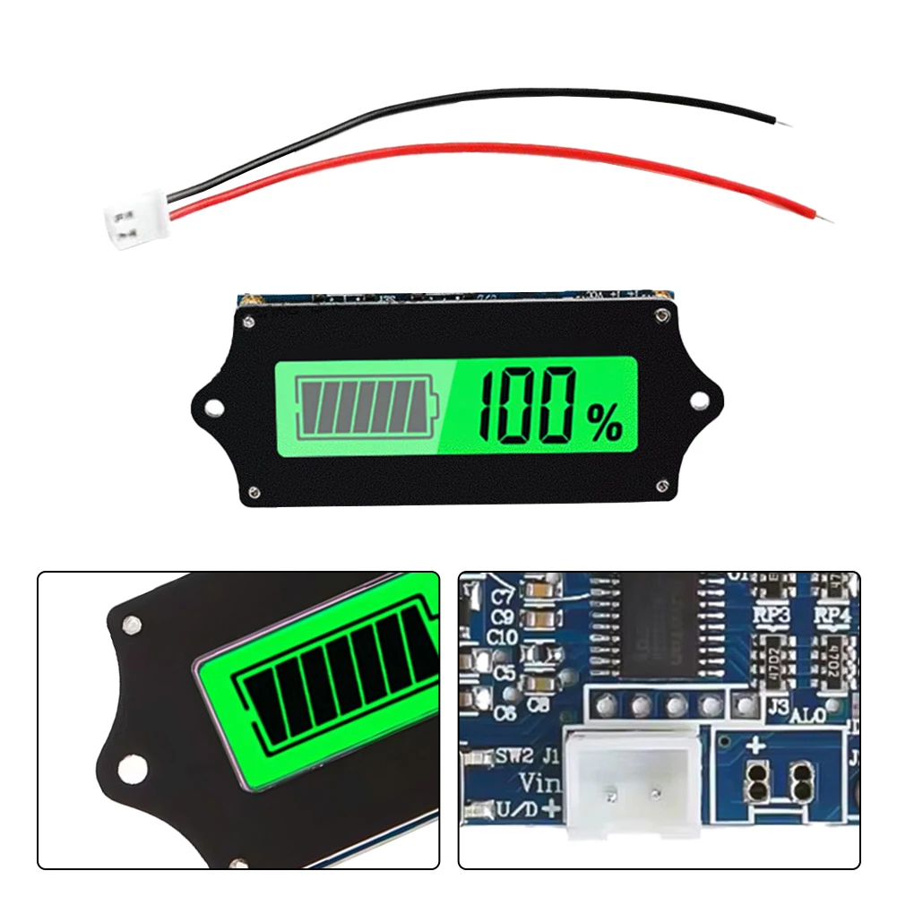 12V/24V/36V/48V Acid Lithium Battery Capacity Indicator LED Battery Tester Charge Level Indicator Power Level Detector Test