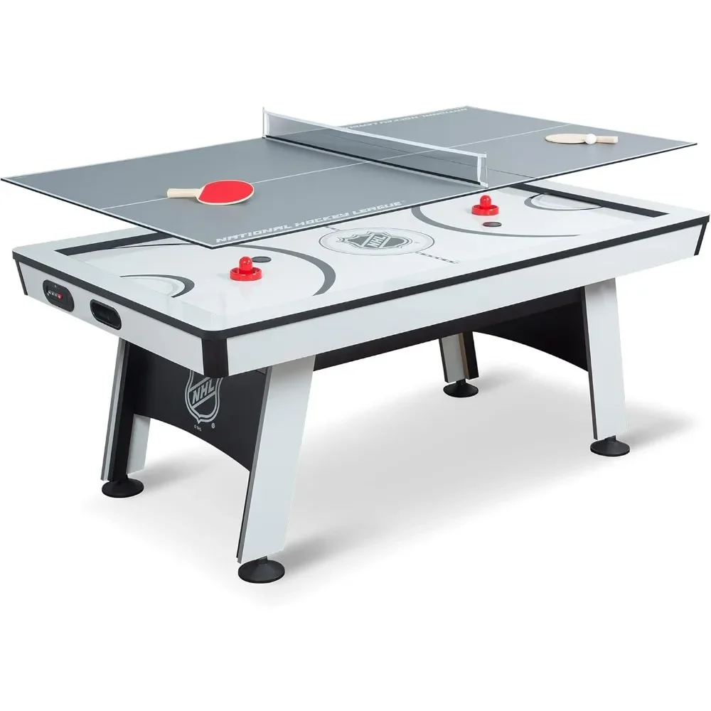 Multi-Game Tables, Play 2-in-1 Air Hockey Table with Table Tennis Top - Perfect for Family Game Room Man cave, or Garage