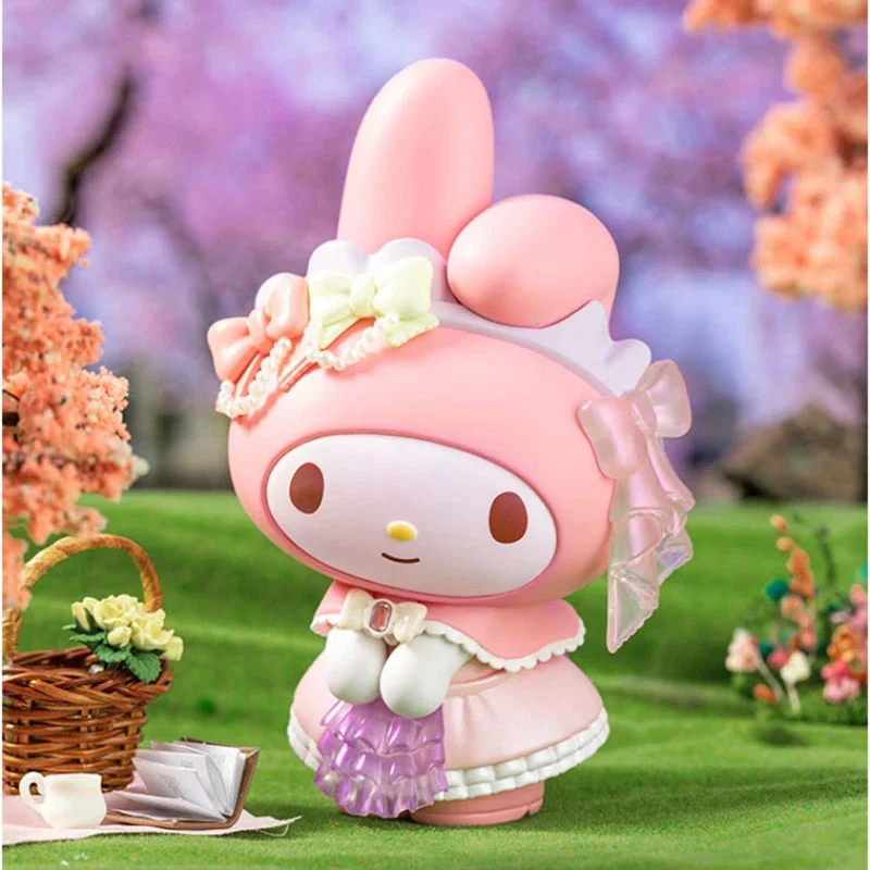 Authentic MINISO Sanrio MyMelody BlackBeauty Rosebud Decoration ModelCartoon Doll DecorationKawaii Children's Anime Toy GirlGift