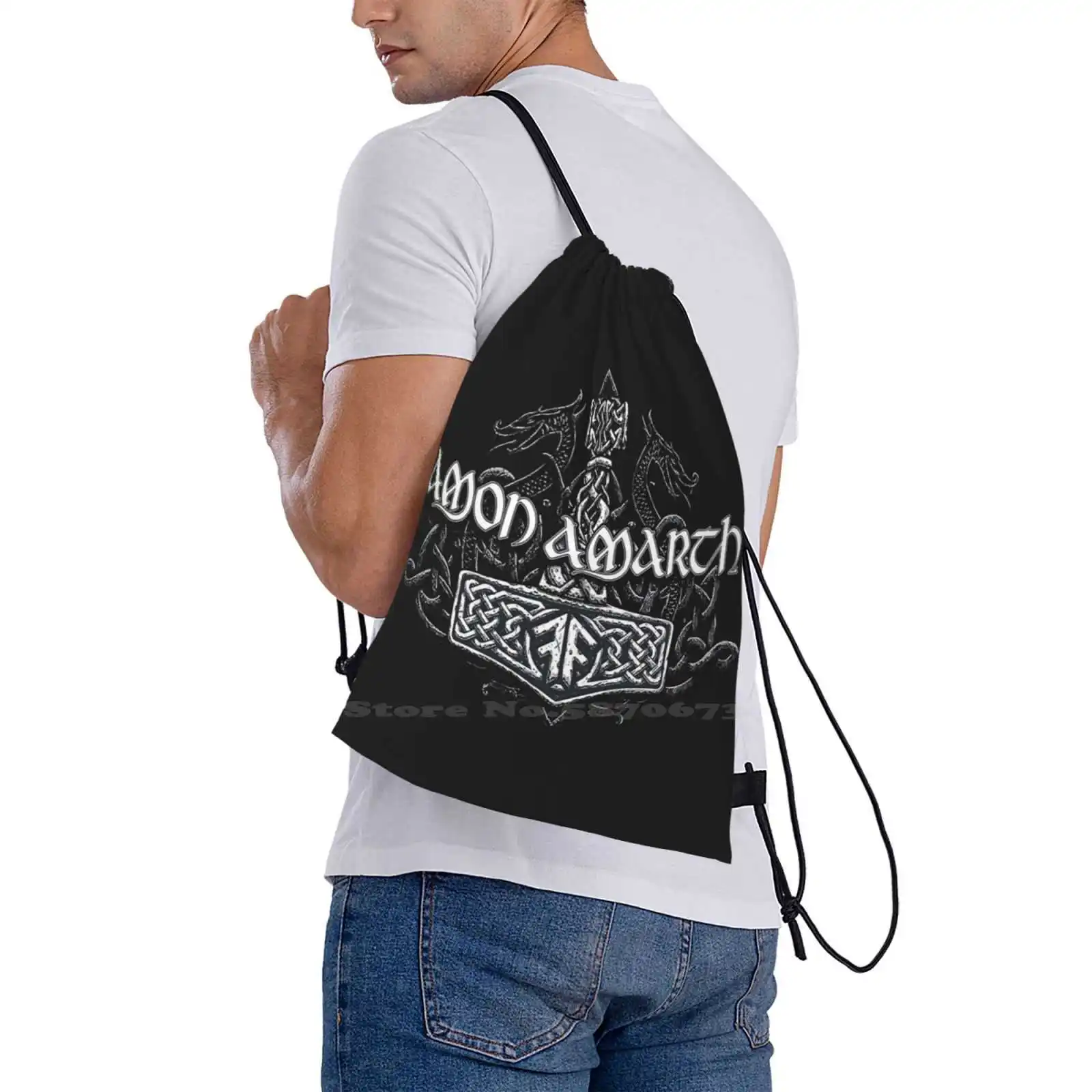 Mochilas escolares de viaje con logotipo de Amon Amarth para hombres, mujeres y adolescentes