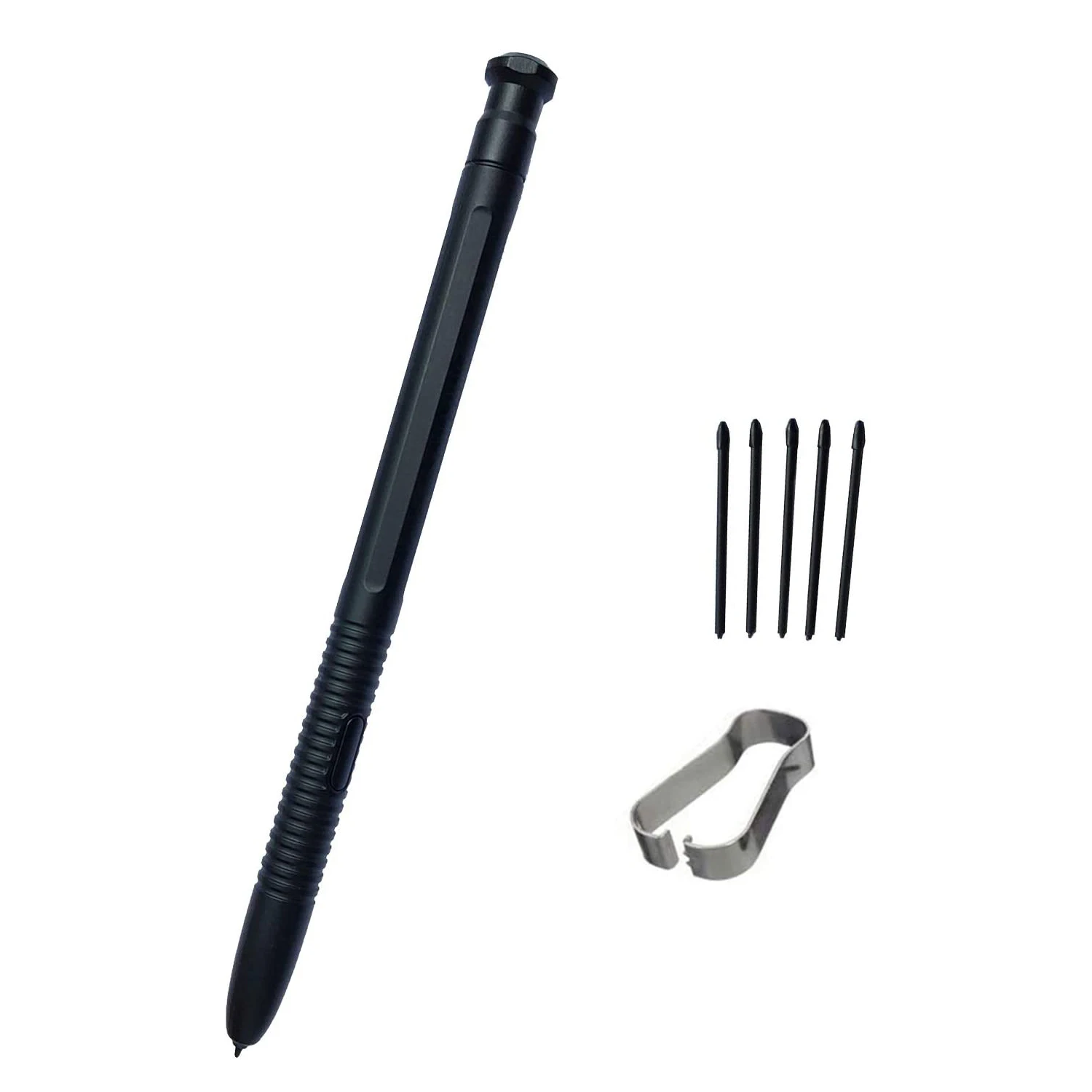 قلم بديل قلم نشط لـ samsung galaxy note 9/note 8 ، 5x tips ، + 1 دبوس ، لون أسود