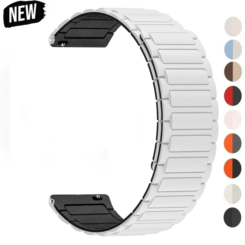 18mm 20mm 22mm Silikon-Magnetverschluss-Armband für Samsung Galaxy Watch 7/6/5 Active 2 Amazfit Armband für Huawei Watch GT2e Band