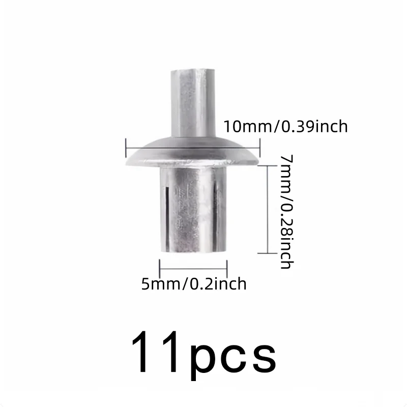11 pcs 5*7mm No Special Tools Required Blind Hammer Rivets, great for Machinery Fastening, Expansion Lock Design