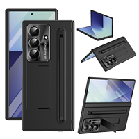Fashion Bracket Phone Case For Samsung Galaxy Z Fold 7 5G Fold6 Front Protection Film PC Hard Shell Hinge With S Pen Back Cover