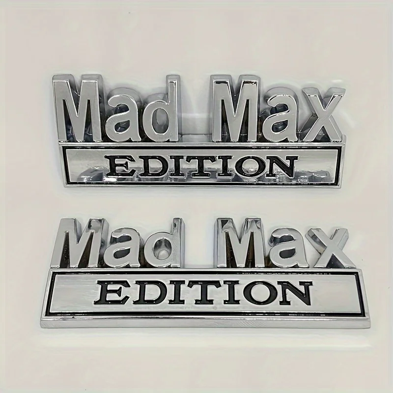 2PCS Mad Max Edition Emblem Sticker Badge Fender Funny Decals Car Truck Replacement Door for Universal Vehicle SUV Motorcycle view 5