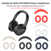 Suitable for Edifier WH700NB Active Noise Cancelling Wireless Headphones Ear muffs / zipper headband silicone protective cover