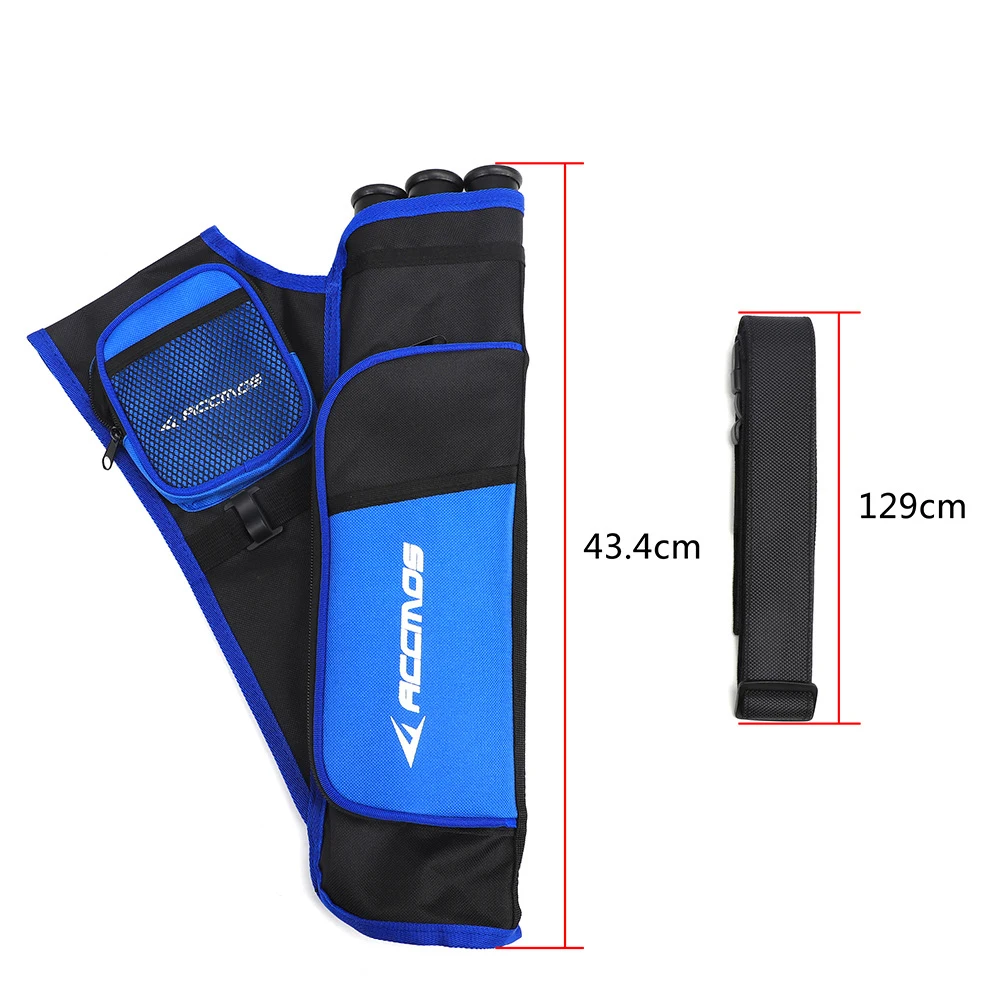 Archery Quiver Bag 4 colour Adjustable Belt 3 tubes Arrow Quiver Arrows for bow Hunting Accessories