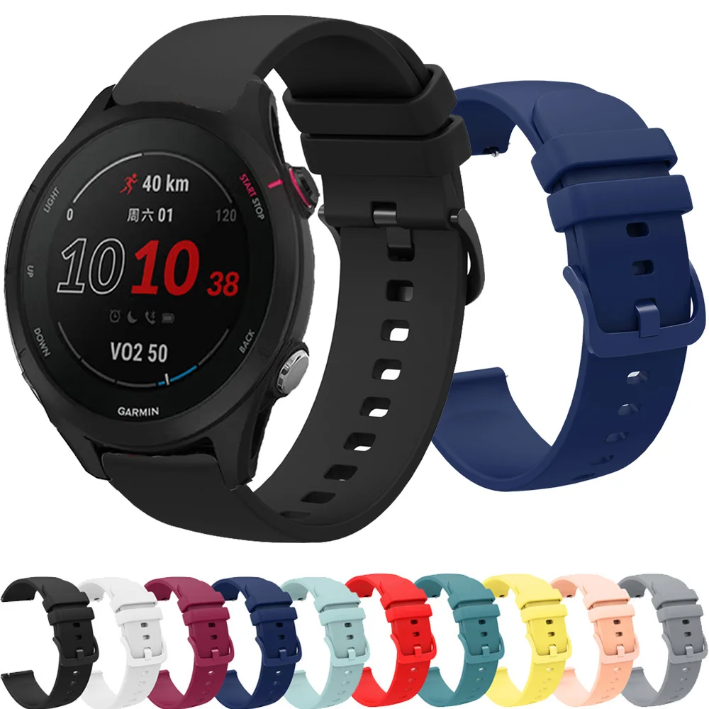 New 18/20/22mm Watch Band For Garmin Forerunner 255 255m 255s 245 245m Music 158 55 Venu sq 2s 2 Plus Silicone Strap Bracelet