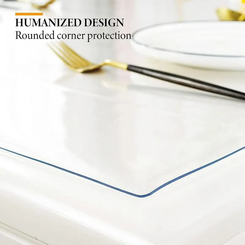 

Deep Dream 2.0Mm Clear Desk Cover Protector, 34×60 Inch Clear Table Protector, Rectangular Vinyl Desk Pad, Pvc Plastic Table