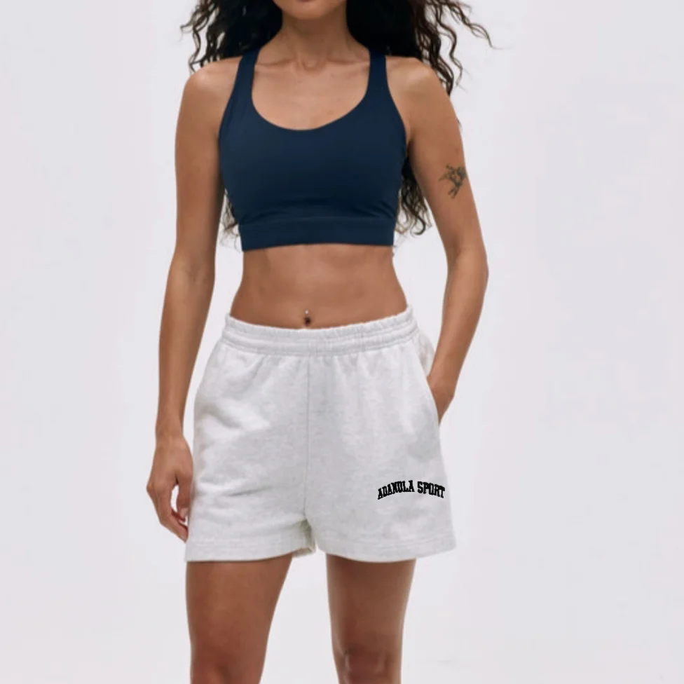 

Хлопковые спортивные шорты для йоги с вышивкой, асимметричные, свободного кроя, летняя коллекция