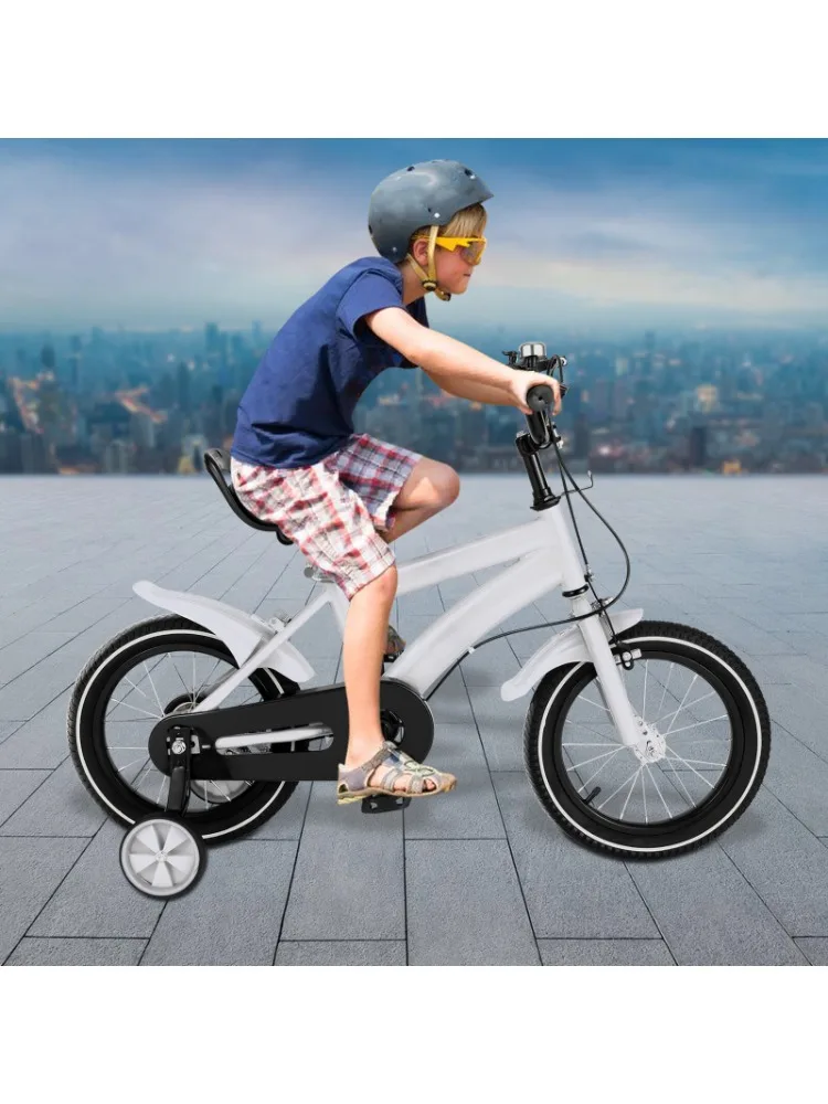 AliExpress 14" Kids Bike Shock-absorbing Tires Height Adjustable Removable Training Wheels Children Bicycle for 3-6 Years Kids