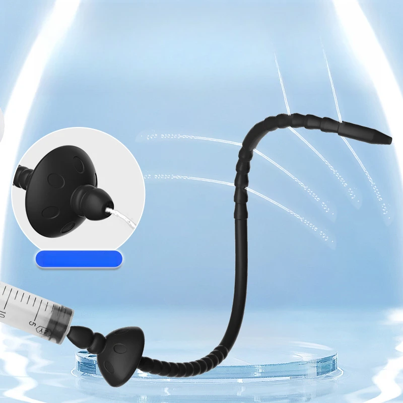 Insert Urethral Catheter Dilator Penis Plug Syringe Injection Horse Eye Stimulation Long Uretre Sounding Sex Toys for Men Gay view 4