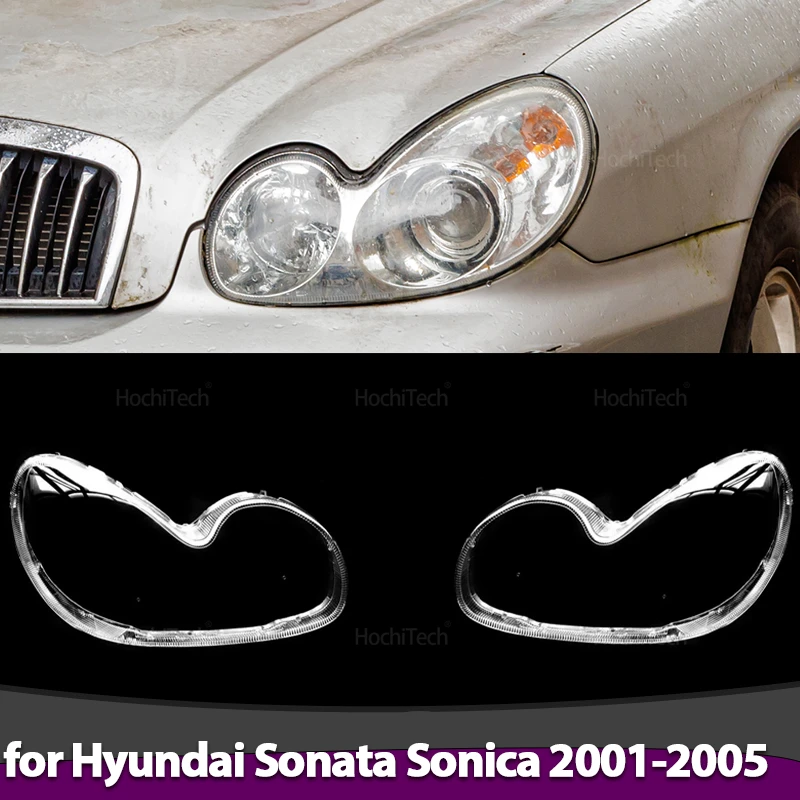 Image of 1 paar Front Scheinwerfer Objektiv Abdeckung Für Hyundai Sonata Sonica EF-B 2001-2005 Scheinwerfer Abdeckung Transparent Lampenschirm Lampe haube Shell